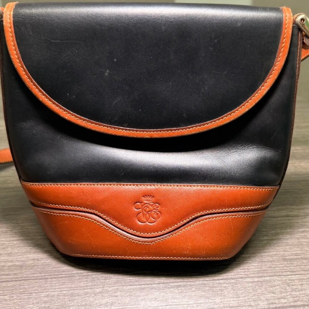 Charity Sale - Vintage Venice Simplon Orient Express VSOE Two-Tone Leather Bag